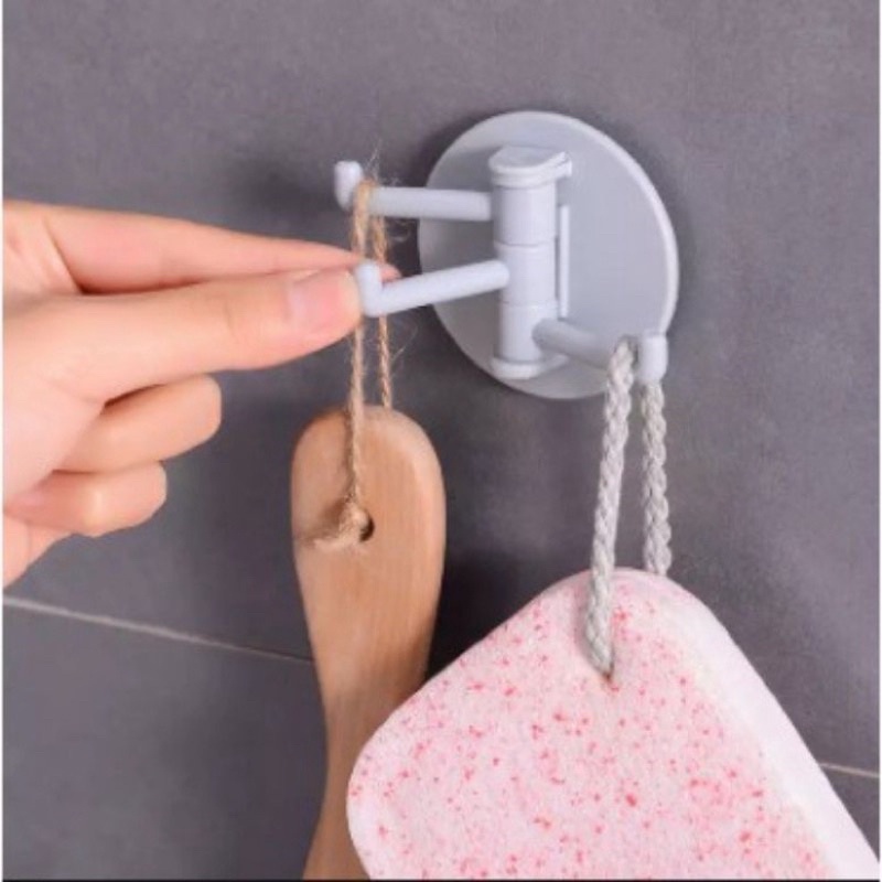 Móc Treo Đồ Đa Năng 3 Nhánh Xoay 180* Tiện Lợi Cực Chắc Chắn