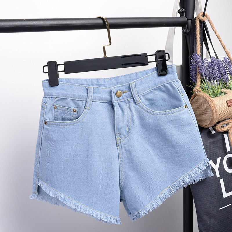 Quần jeans ngắn cạp cao thoải mái dành cho nữ