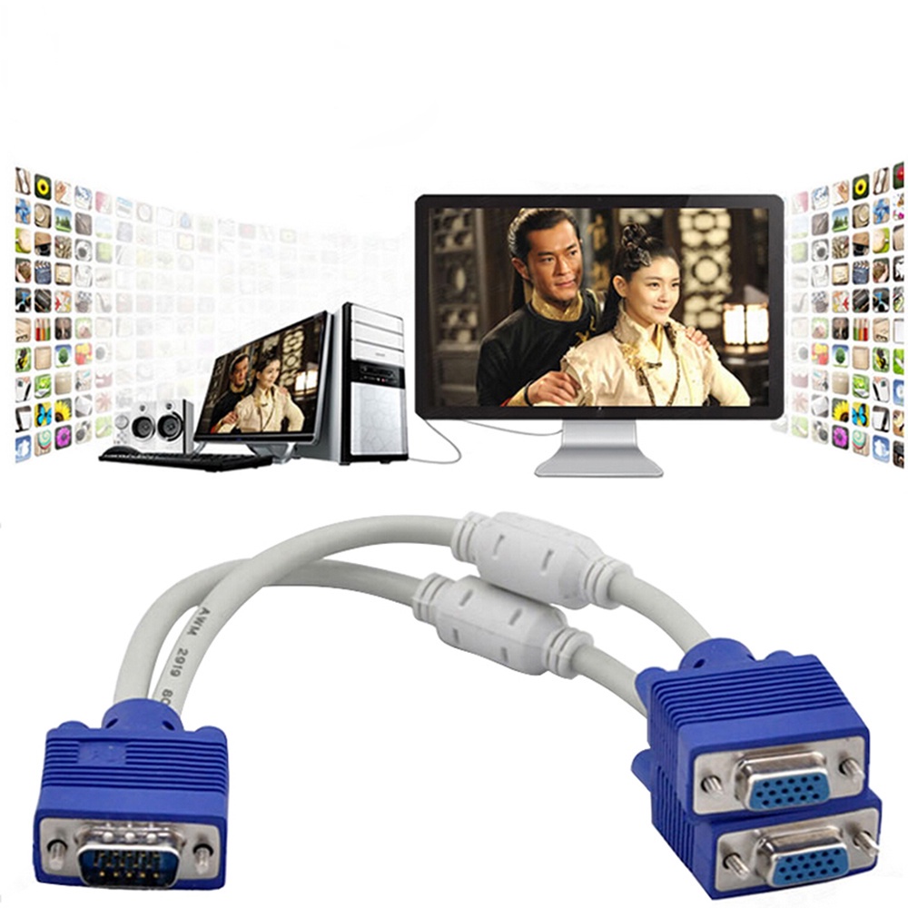 Cáp Chia Cổng Vga 1 Sang 2 Cho Tv Máy Tính | BigBuy360 - bigbuy360.vn