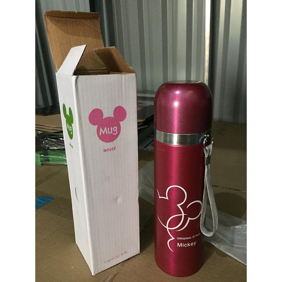 Bình giữ nhiệt cao cấp Mickey Mouse 500ml