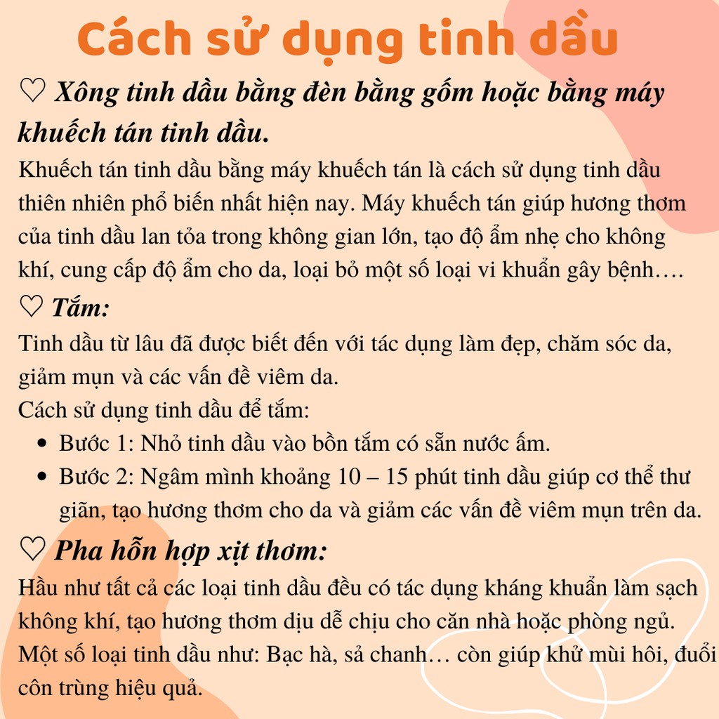 Tinh dầu thơm phòng, Tinh dầu thiên nhiên nguyên chất - Dana Candle - 10ml