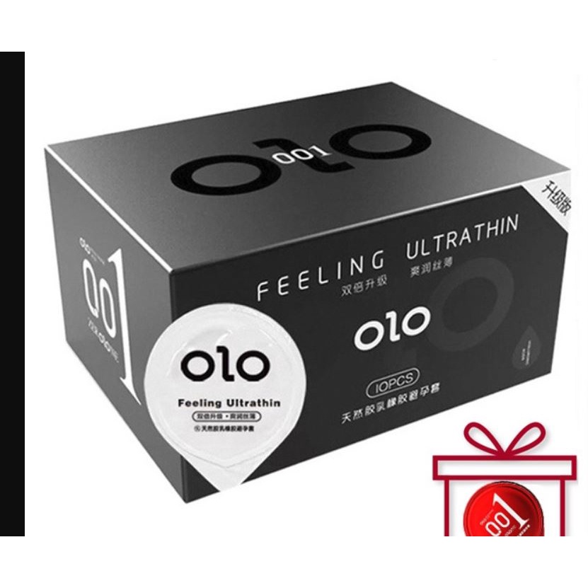 Bao cao su siêu mỏng kéo dài thời gian quan hệ OLO đen hương vani hộp 10c, Bcs chống xuất tinh sớm - HabiPhar