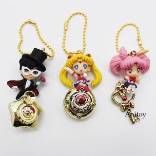 Sailor Moon Tsukino Usagi Chibiusa Tuxedo Mask Keychain Figures Toys 3pcs/set