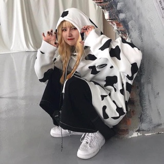 Hoodie hình bò sữa cute