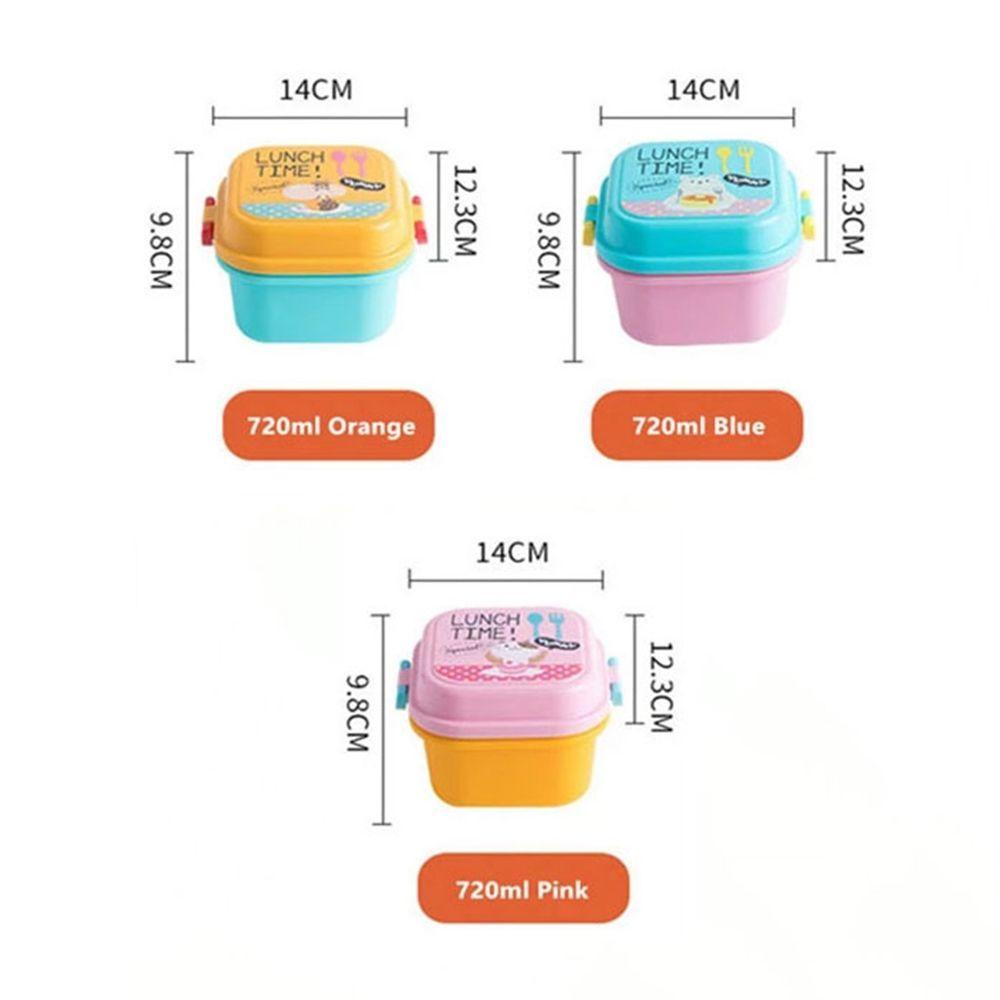 Hộp Đựng Thức Ăn Trưa Bằng Nhựa Hình Động Vật Nhỏ Siêu Bền Dễ Vệ Sinh Tiện Dụng Cho Nhà Bếp
