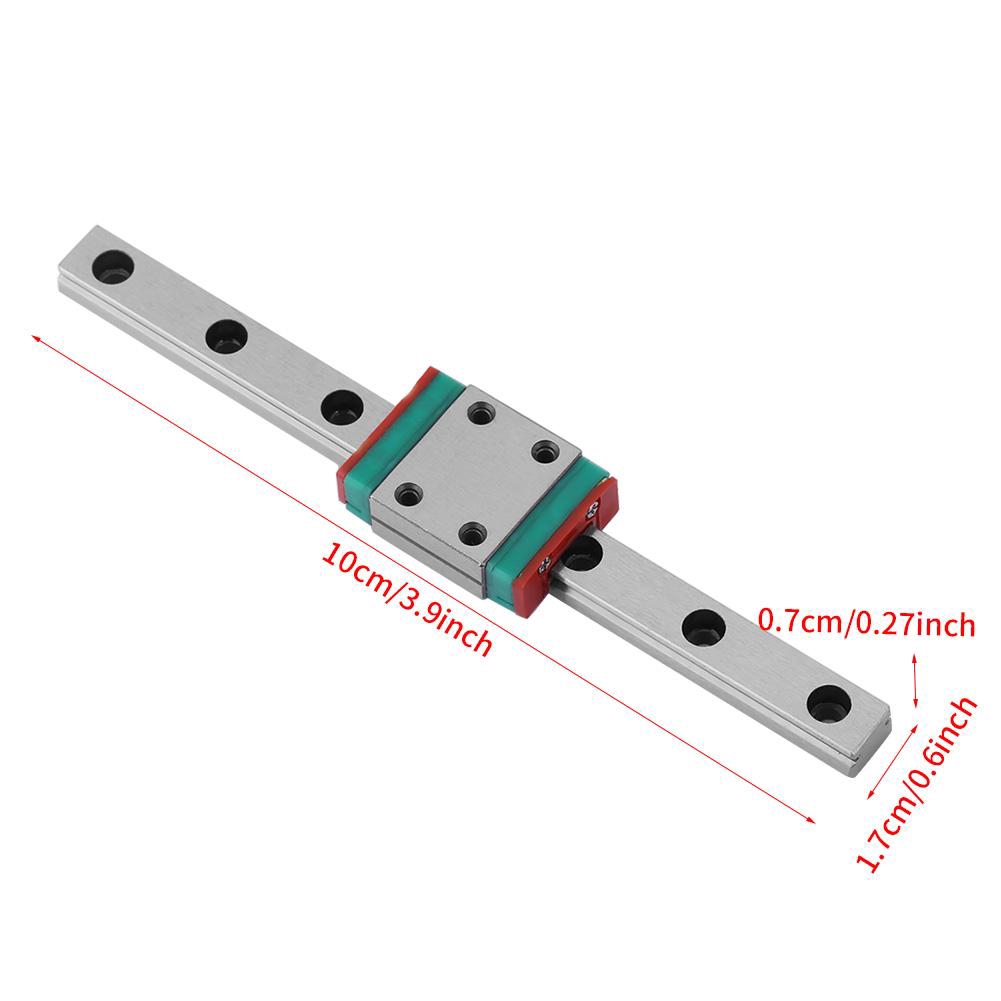 Thanh ray trượt vuông 100mm kèm con