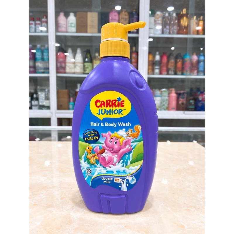 Sữa tắm gội toàn thân cho bé Carrie Junior 700g chính hãng + voi bông cao cấp xinh xắn