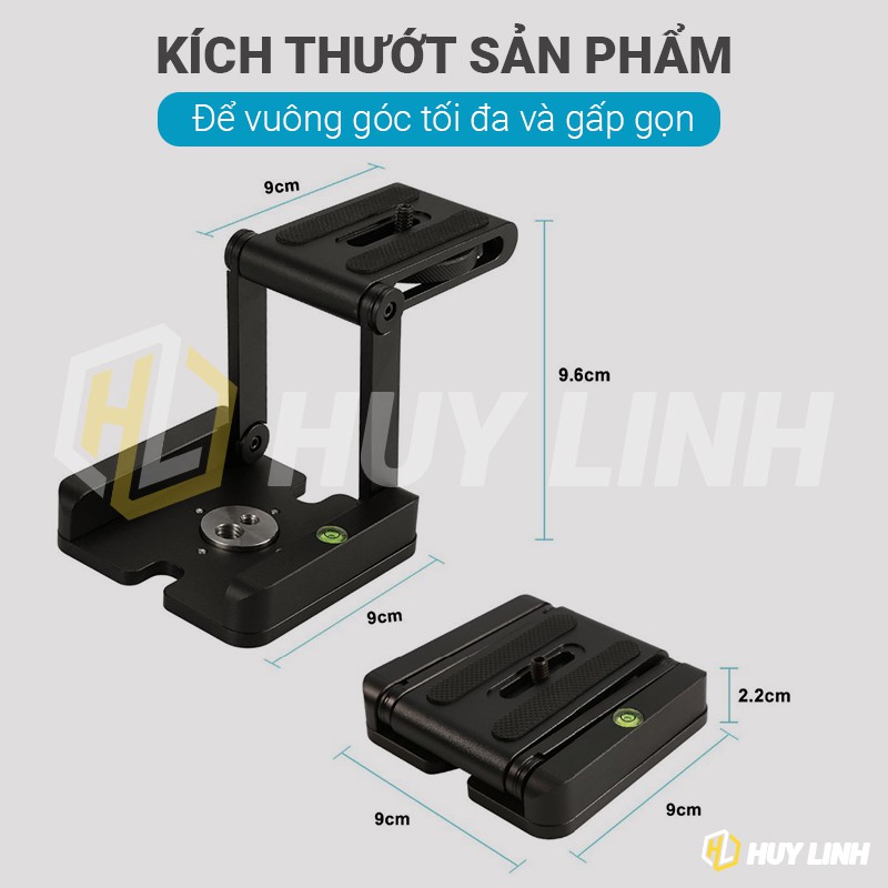 Giá đỡ máy ảnh điện thoại chữ Z HL988 - Phụ kiện chân gắn máy ảnh vào đường ray trượt quay phim Action hoặc Tripod