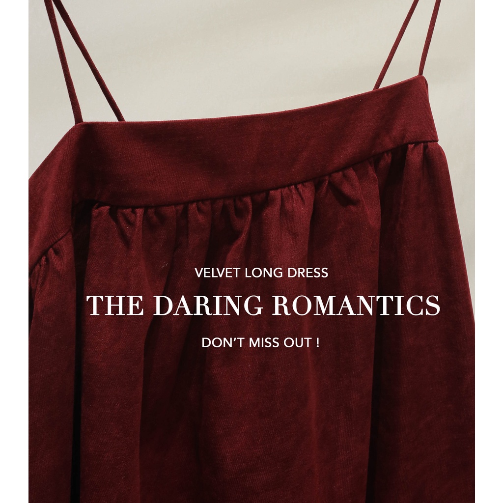 CIGNO-Đầm 2 dây dài xoè VELVET
