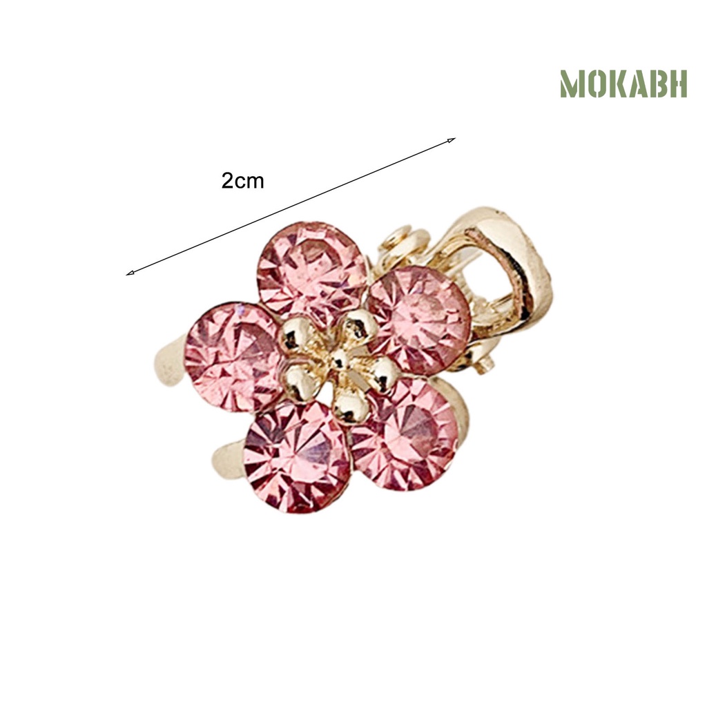 [Headpieces] Kẹp Tóc Mái Chéo Hình Hoa Đính Đá Lấp Lánh Đơn Giản Dành Cho Trẻ Em
