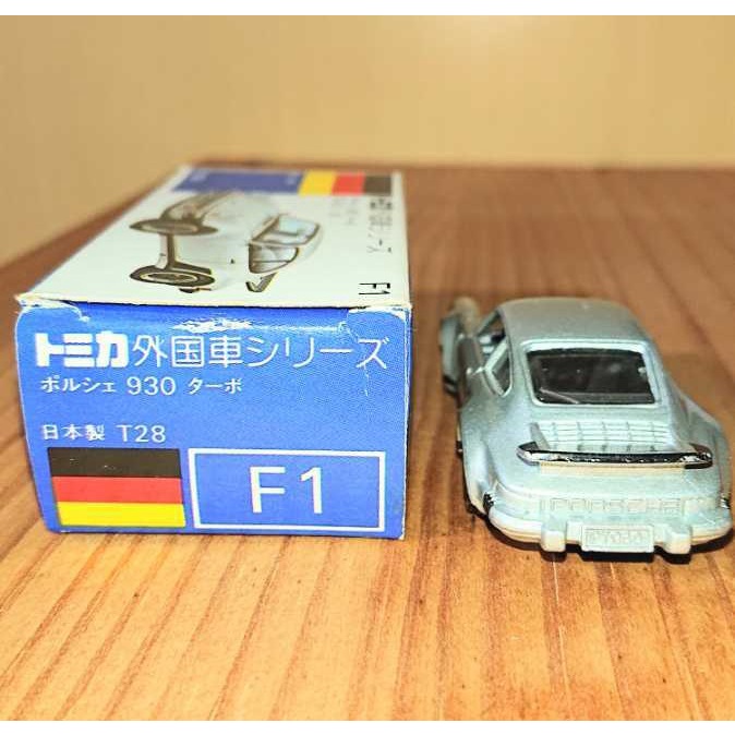 Mô hình Tomica No. F1 Porsche 930 Turbo Silver hiếm Made in Japan July 1979 Full box