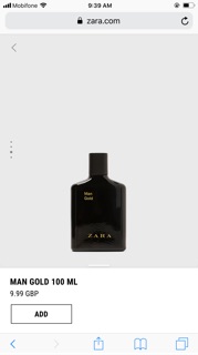 Nước Hoa Nam Zara Gold