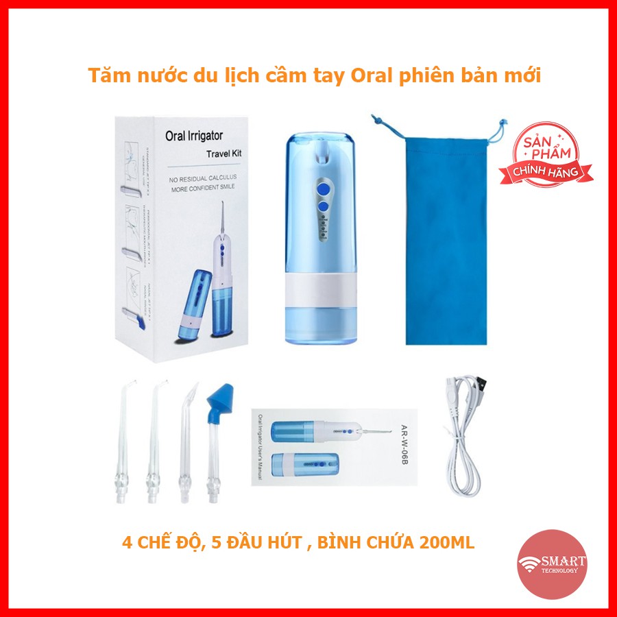 Máy tăm nước Oral Irrigator (waterflosser) Phiên bản mới 4 chế độ ( có bảo hành)