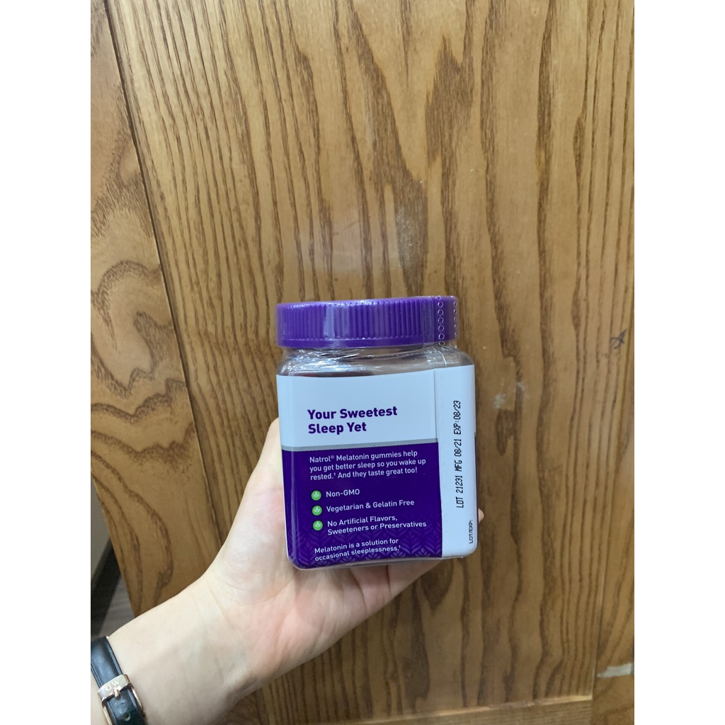Metalonin 5mg NATROL - Hỗ trợ giấc ngủ - 90 viên kẹo dẻo