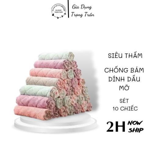 Khăn bếp đa năng siêu thấp hút không ra lông,lau bếp bát đĩa cốc chén thấm nước chống dính dầu mỡ