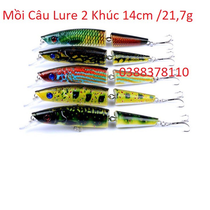 Mồi Cá Giả Câu Lure 2 Khúc 14cm /21,7g