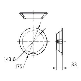 Đèn led Âm Trần 14W philips