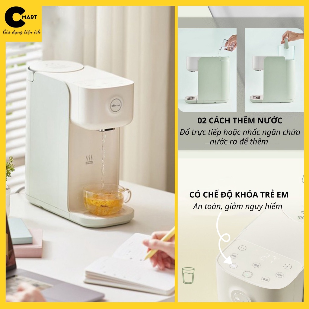 Bình Thuỷ Điện Lọc Nước Đun Nước Để Bàn Bear YSJ-B20V5 Chính Hãng Dung Tích 2L [CMART_GIA DỤNG TIỆN ÍCH]