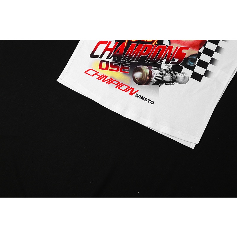 Áo Croptop Cổ Tròn Dáng Rộng In Họa Tiết Cá Tính Cho Nữ