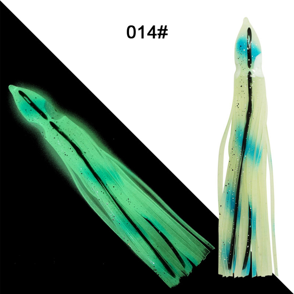 Bộ 5 Mồi Câu Cá Giả Hình Bạch Tuộc Mềm Phát Sáng 9cm