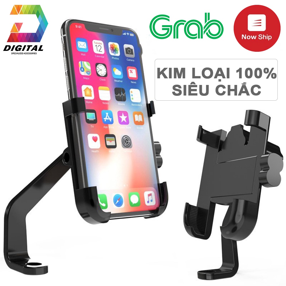 Giá Kẹp Điện Thoại Kim Loại Trên Xe Máy Siêu Chắc