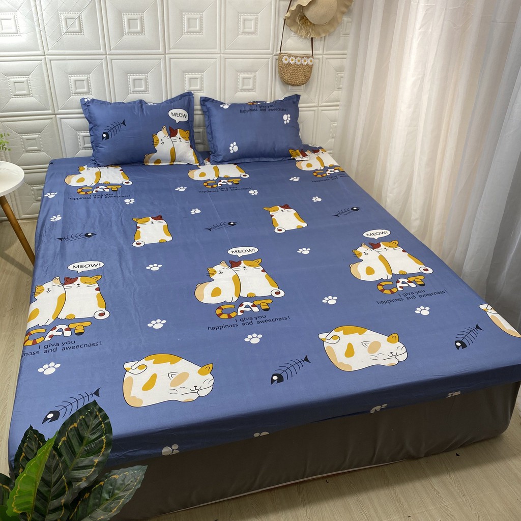 Bộ ga+ 2 gối cotton poly nhiều cỡ giường | BigBuy360 - bigbuy360.vn