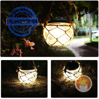 Đèn treo cây sân vườn pin năng lượng