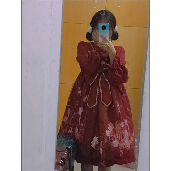 Đầm đỏ lolita OP