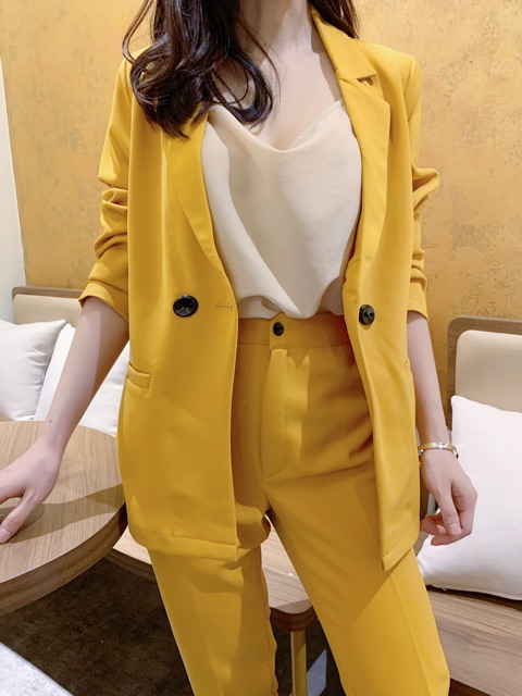 Set blazer 3in1 áo quần