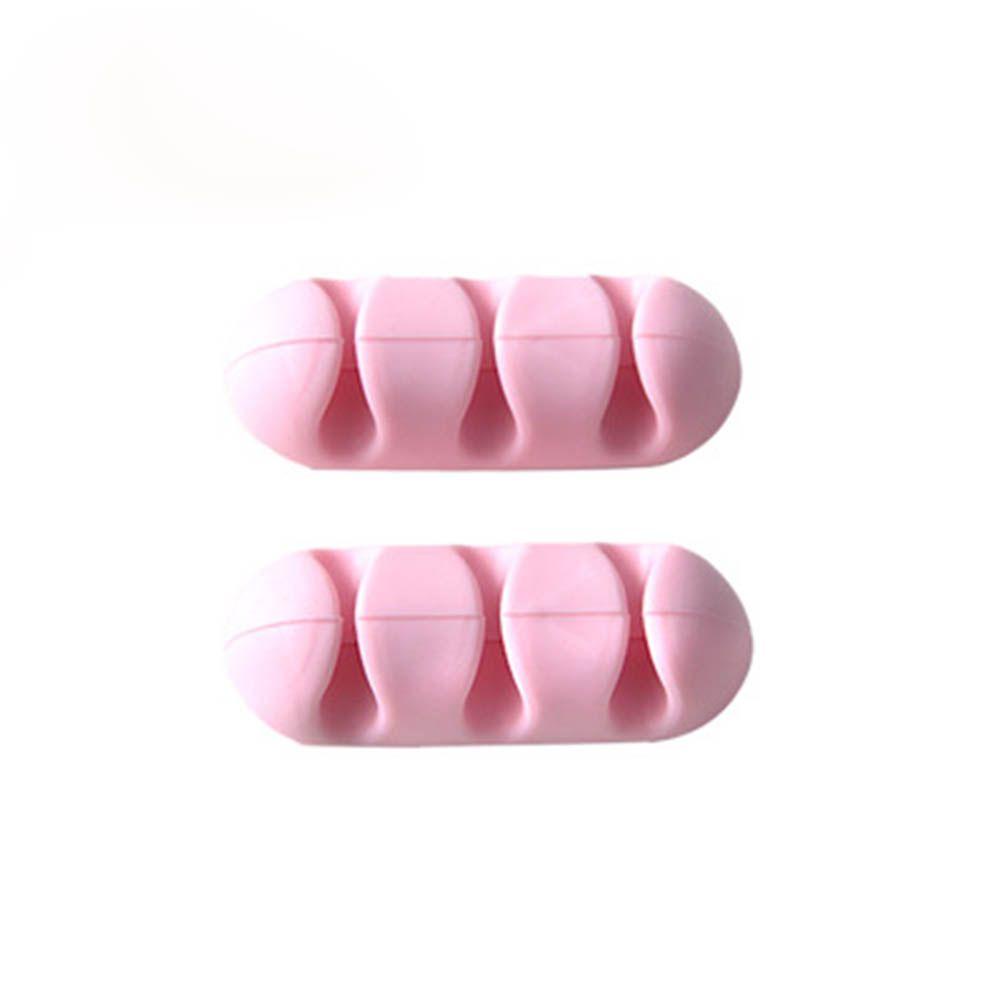 Set 2 Kẹp Quấn Dây Cáp USB Bằng Silicone Tiện Lợi Dành Cho Nhà Cửa / Văn Phòng