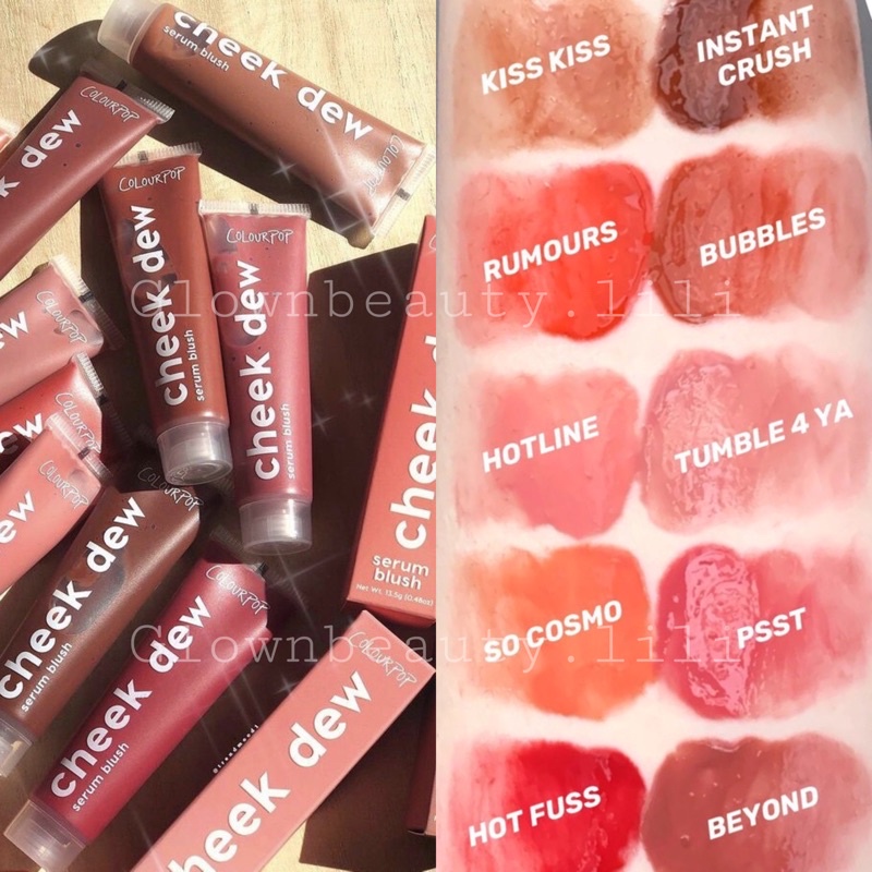 Má hồng Colourpop nhiều màu yes she did, drop a hat, Growth Flirt