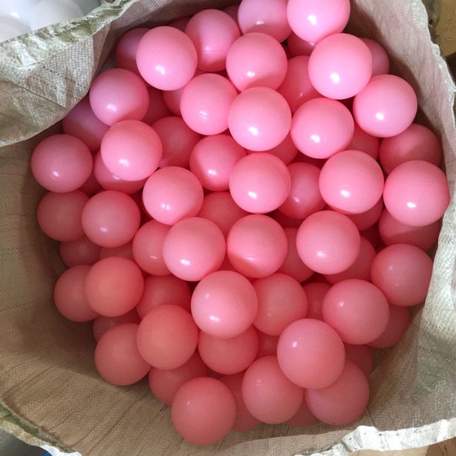 Combo 1000 Bóng Nhựa Hồng Trắng Cao Cấp 7cm