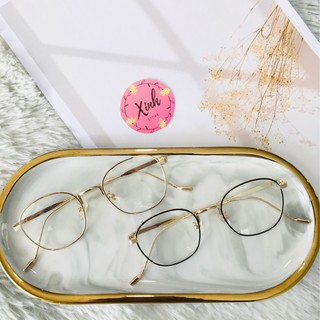 [ẢNH THẬT] Mắt kính giả cận unisex gọng kim loại Retro nhiều mẫu cho nam và nữ