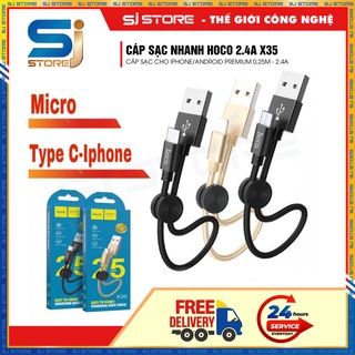 [BẢO HÀNH ĐỔI MỚI] Cáp Sạc Nhanh HOCO 2.4A X35 Cho Các Dòng Iphone/Android ✔CHÍNH HÃNG