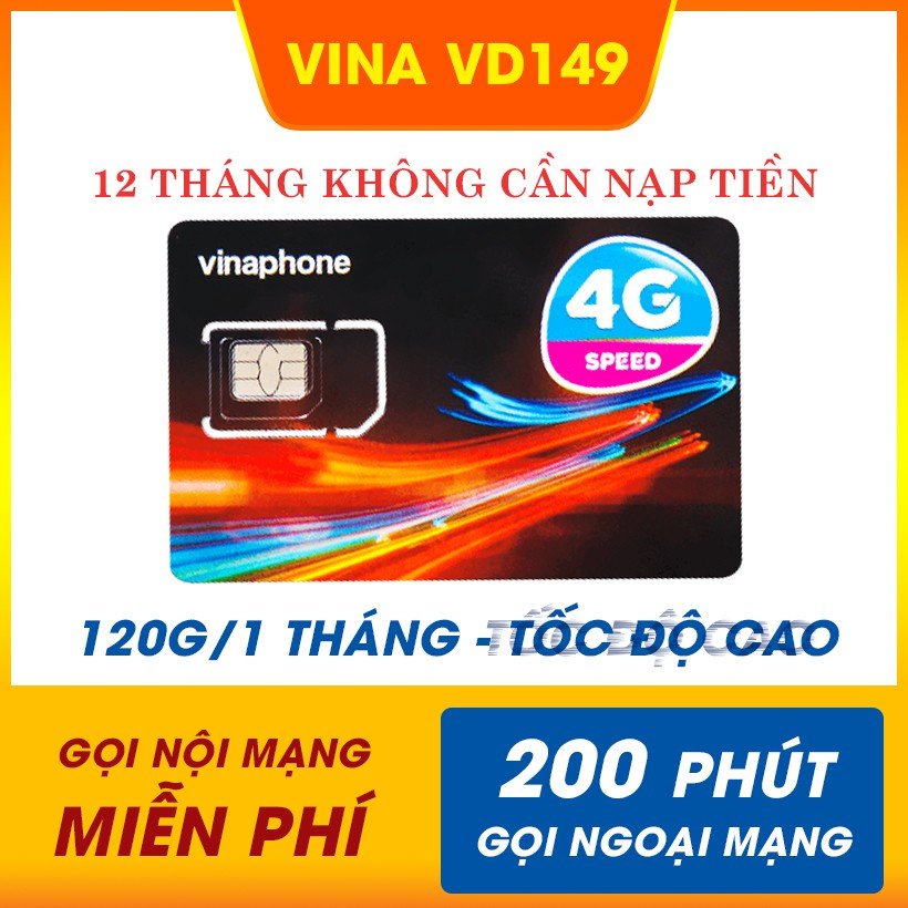 SIM VD149 12T ( Miễn Phí Data ) và Gọi Miễn Phí và nhắn tin Miễn Phí -Sản Phẩm Sử Dụng Bảo Hành 12 Tháng