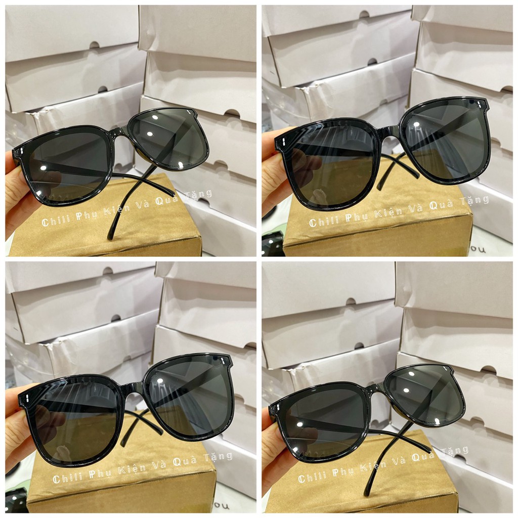 K14 - Kính mát nam nữ, mắt kiếng râm thời trang chống nắng du lịch kính đen 2 chấm dài | BigBuy360 - bigbuy360.vn