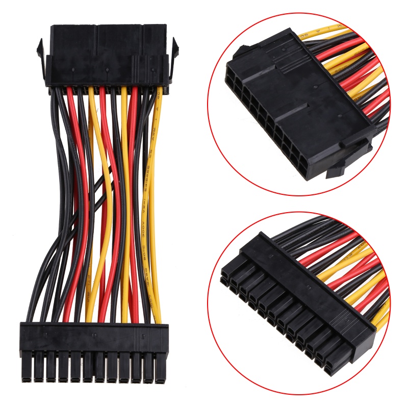 Dây Cáp Nối Nguồn Chuyển Đổi 5 5 Inch 20-Pin Female Sang 24-Pin Male ATX