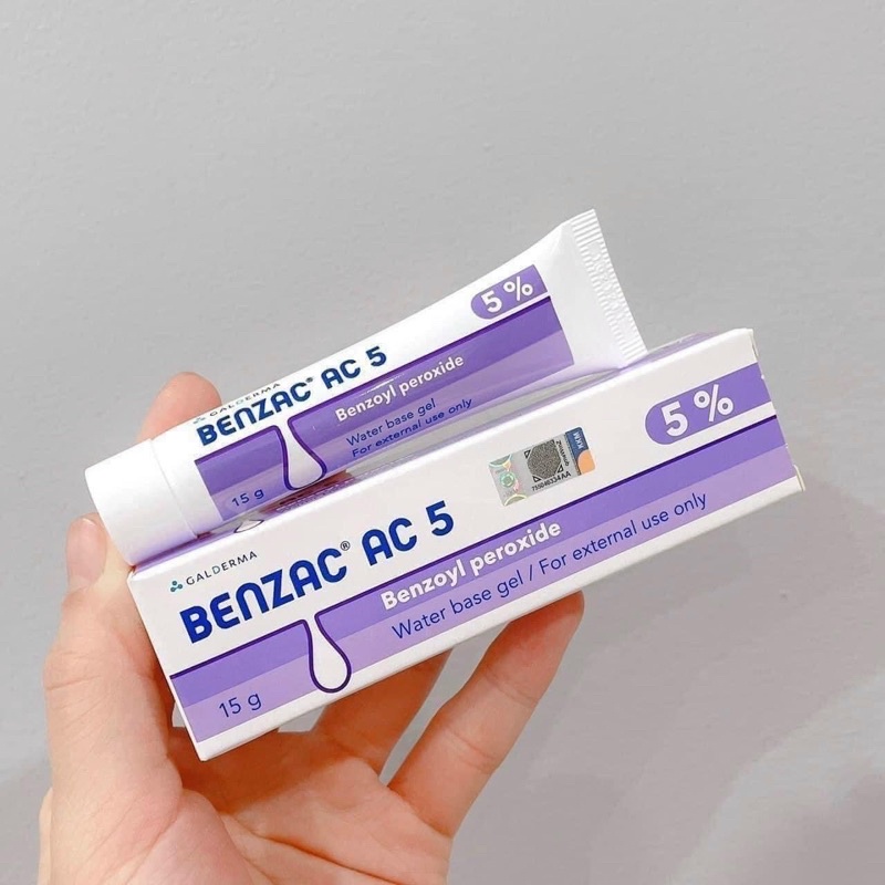 Kem giảm mụn Benzac Ac 5 5% Mit Beauty hỗ trợ giảm mụn sưng ngừa thâm sẹo hiệu quả tuýt 15g