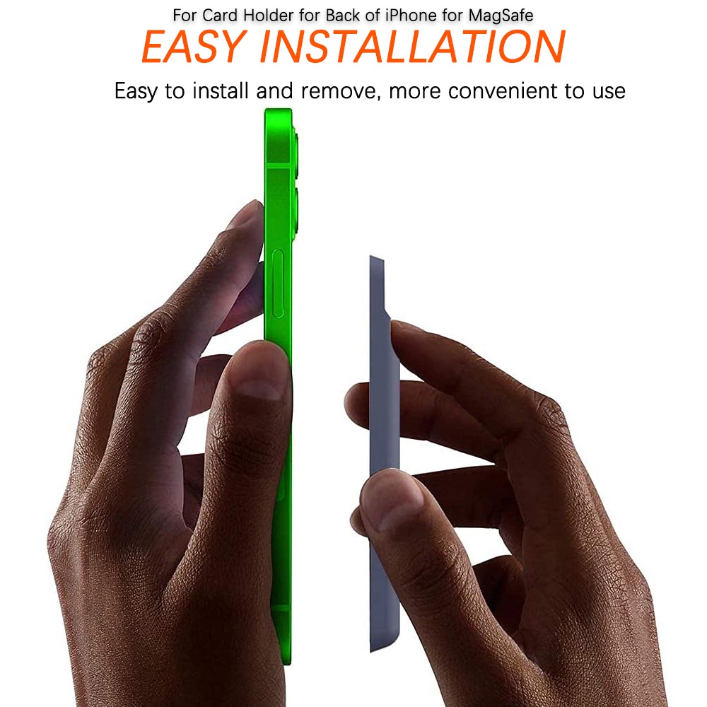 Ninki Ví Silicon Đựng Thẻ Dán Vào Ốp Điện Thoại Chất Lượng Cao cho iPhone 13, iPhone 12 Models, Magnetic Card Holder Silicone Sleeve Compatible with iPhone 12/Pro/Max/Mini