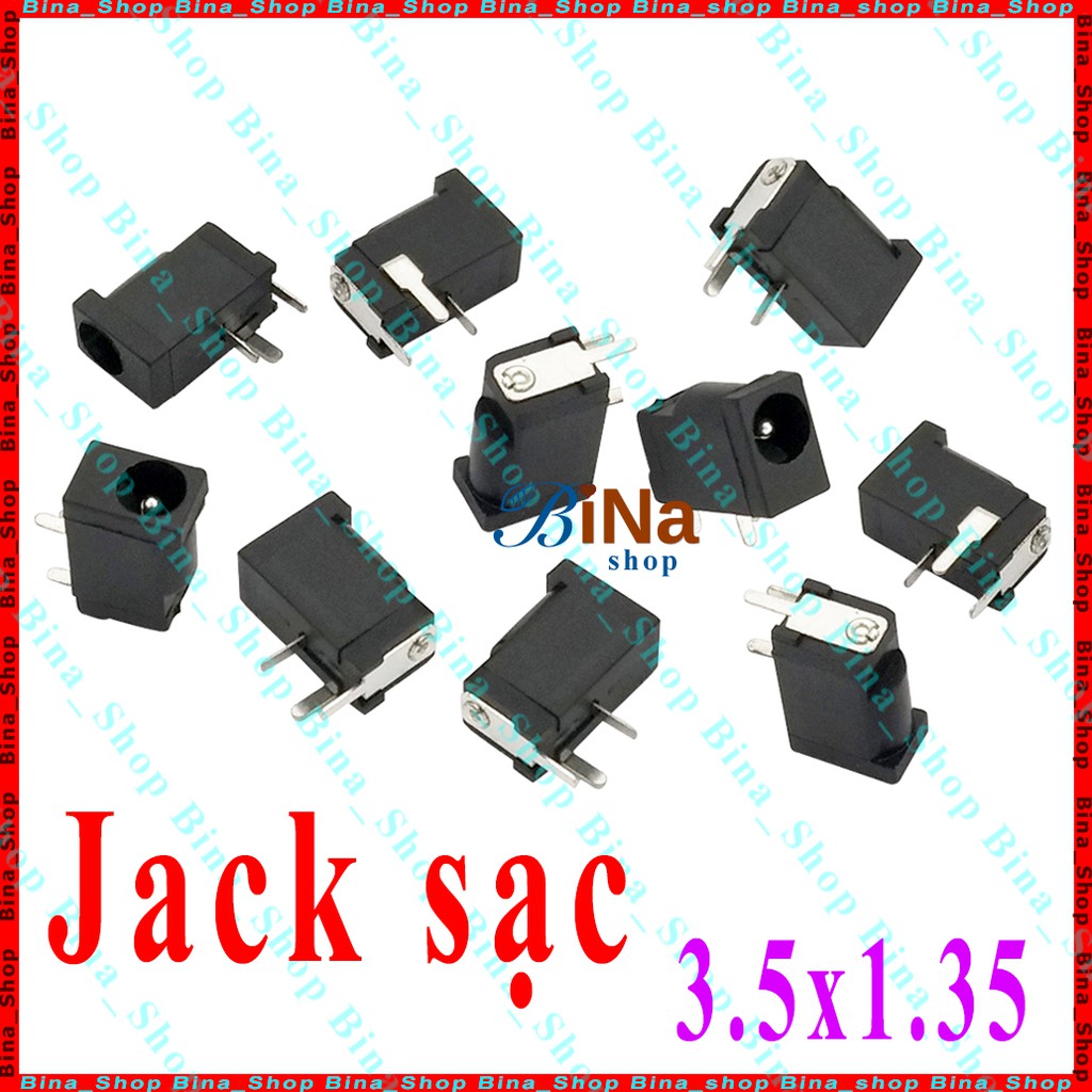 [10 cái] Jack sạc DC 3.5, Jack nguồn 3.5x1.35mm loại nhỏ