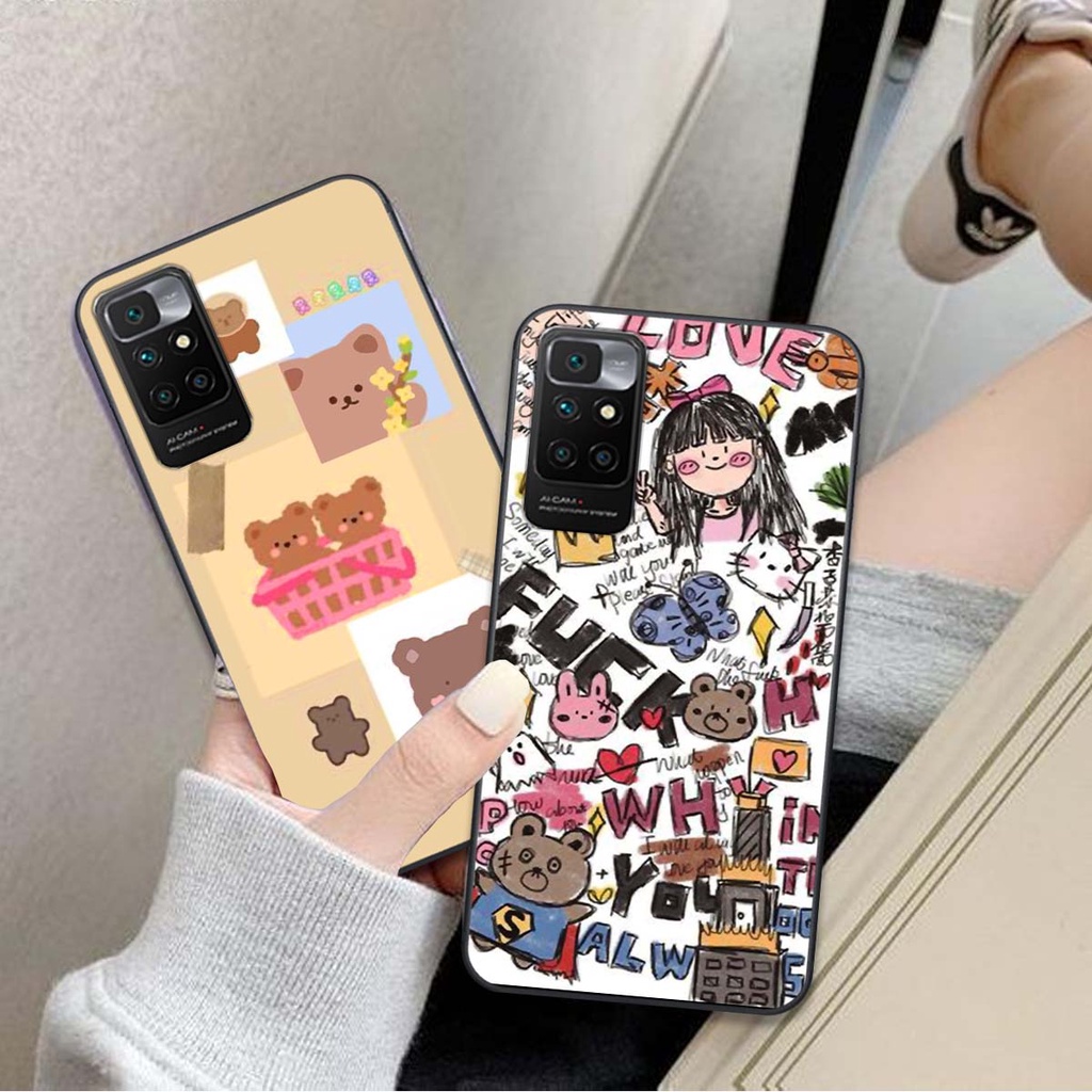 Ốp lưng Xiaomi REDMI 10 hoạ tiết ngộ nghĩnh đáng yêu, in hình theo yêu cầu, ốp lưng dẻo