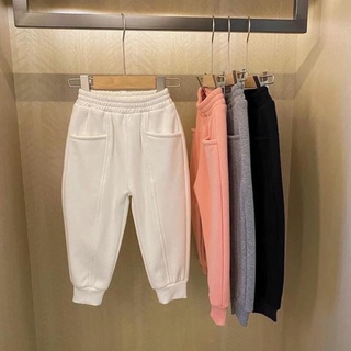 Quần nỉ lót lông jogger unisex cho bé