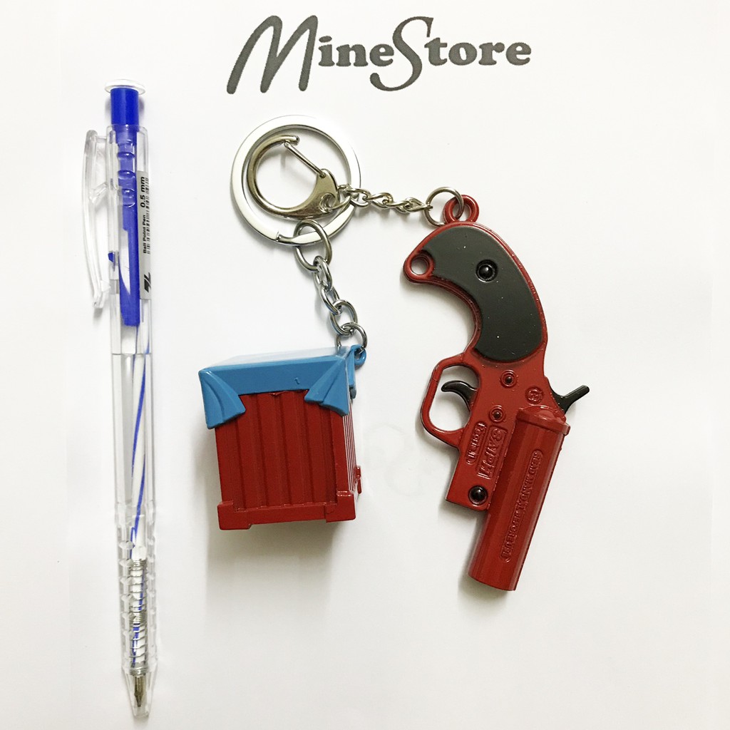Combo Móc Khóa Sung Thính Size 9Cm + Hòm Thính PUBG