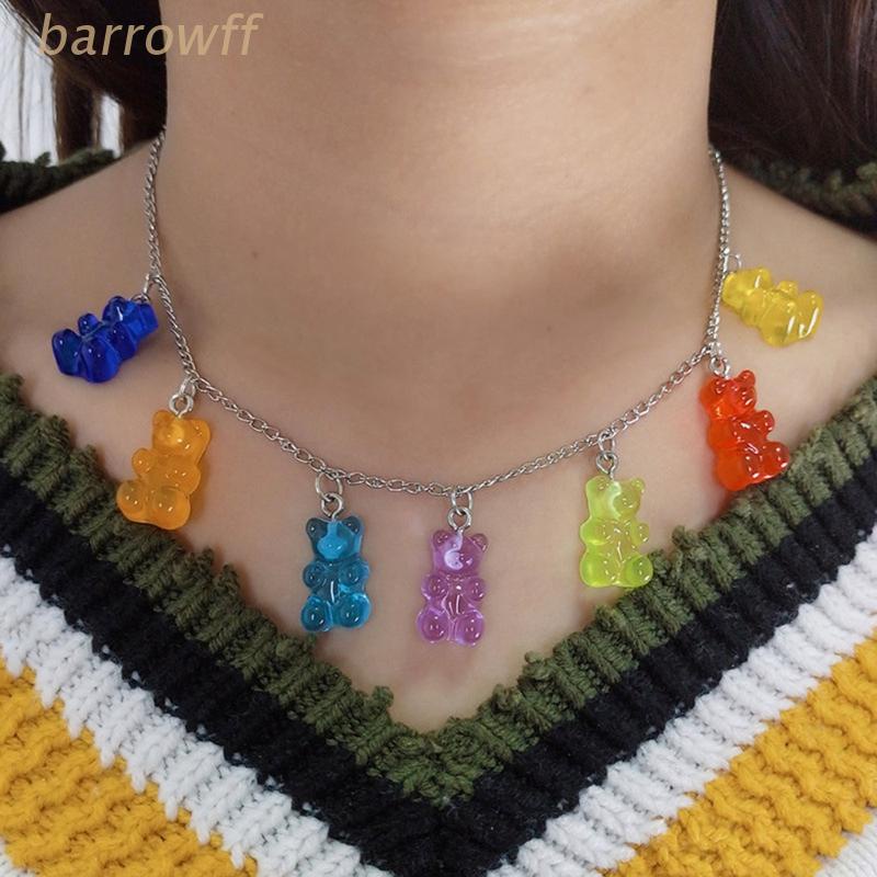 Vòng Cổ Mặt Gấu Gummy Nhiều Màu Dễ Thương Cho Nữ