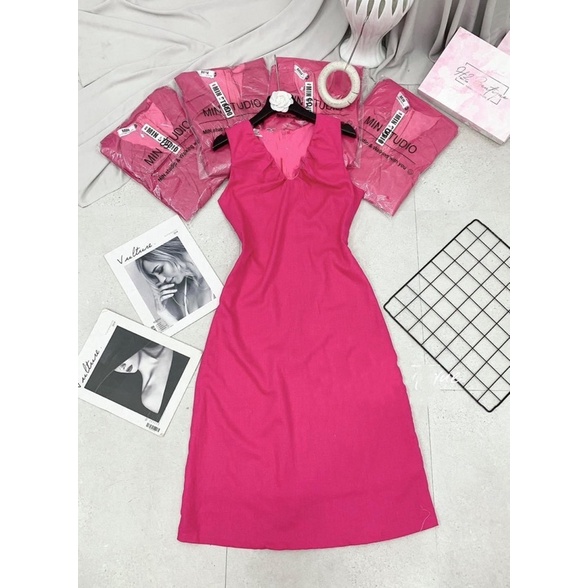 ❌❌PASS ĐẦM HỒNG SEN CHẤT LINEN