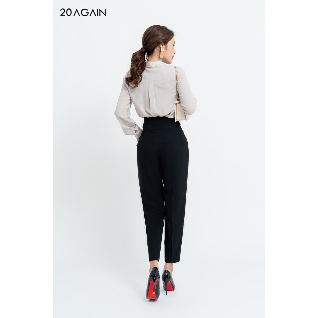 [Mã WABR20AG15 giảm 10% đơn 99K] Áo Sơ Mi nữ công sở 20AGAIN Áo sơ mi Cổ Đức ASA1050
