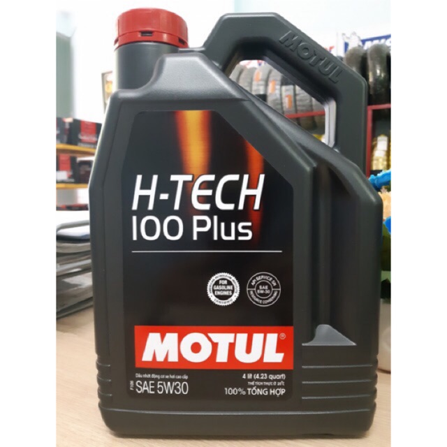 Nhớt tổng hợp ô tô Motul H-Tech 100 plus 5w30 4L SN