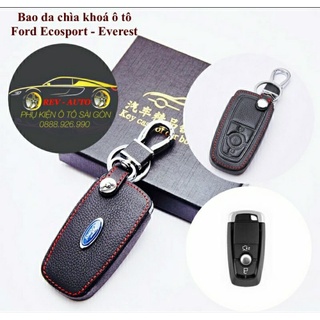 Bao da chìa khóa  Ford Ecosport , Everest, Ranger(+ Tặng kèm khăn lau xe)