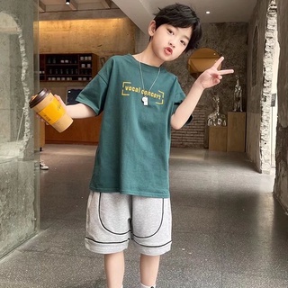 Áo thun BXPB tay ngắn dáng rộng in họa tiết thời trang mùa hè phong cách Hàn Quốc cho trẻ em trai và gái