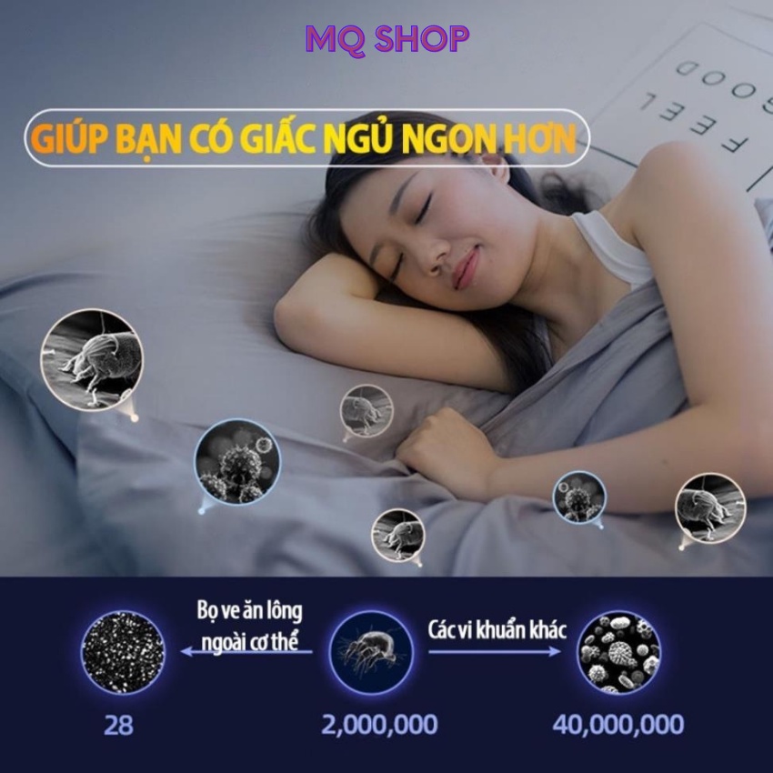 Máy hút bụi giường nệm cầm tay SR-269 không dây diệt khuẩn 99% bằng tia UV, hút được tóc , lông động vật chó mèo